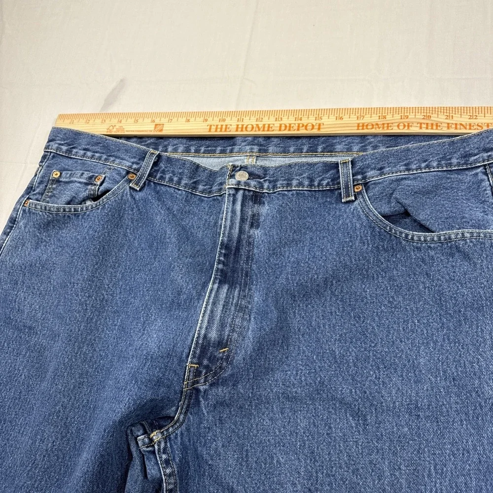 JEANS TAPERED LEVIS 550 MENS 48X30 BLUE RELAXED100% COTTON DENIM DUNGAREE